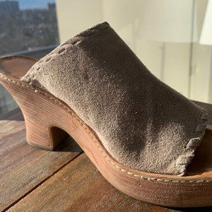 Prada Taupe Suede Slide